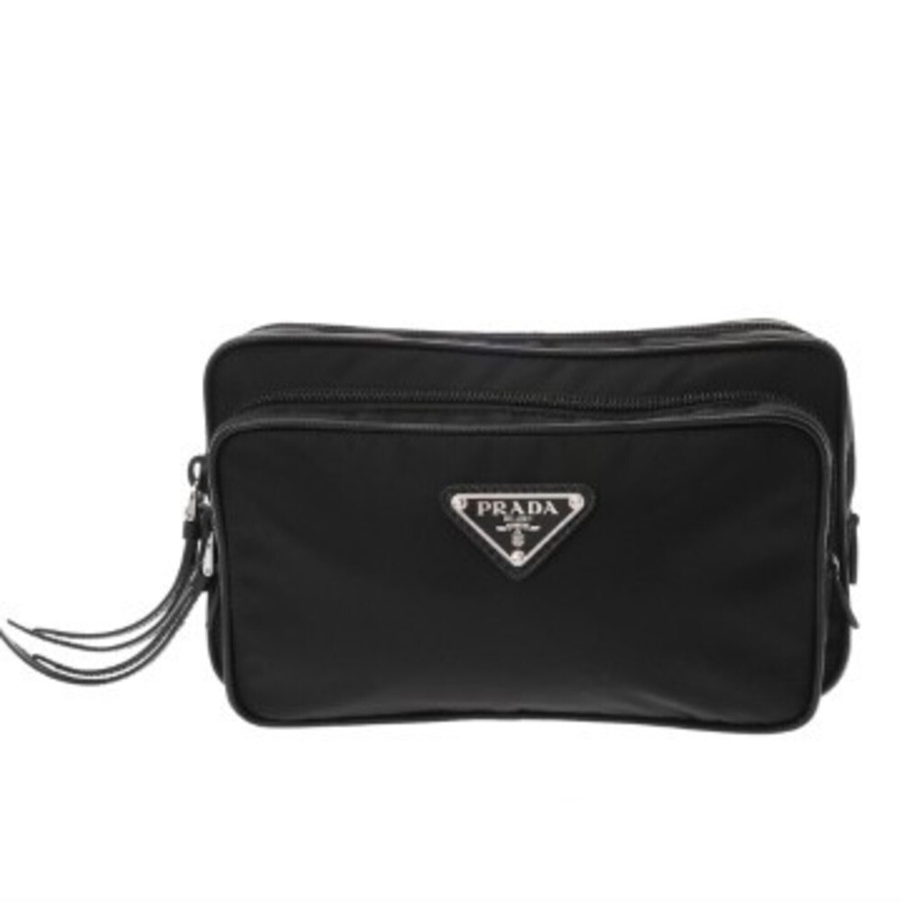 PRADA Prada Re Nylon Belt Bag Black 1BL010 Women's Body A Rank Used Ginzo